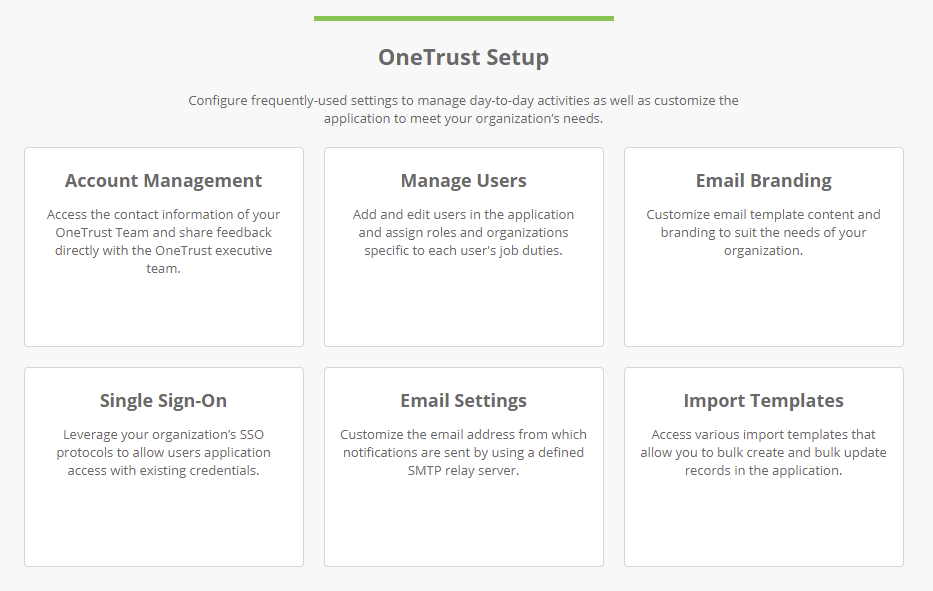 CookiePro Knowledge: OneTrust Settings Overview